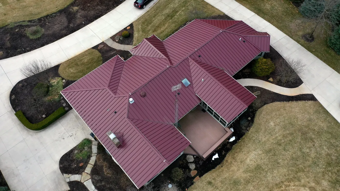 Storm damage documentation on a Spyglass Falls commercial building